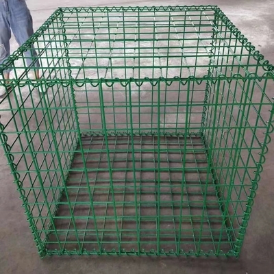 240 - 380g/M2 Zinc Coating Galvanized Gabion Basket Mesh In Black Color