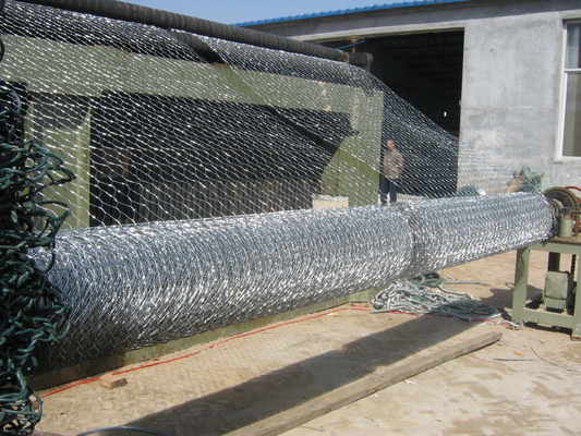 PVC Coated Gabion Basket Mesh With 2.2mm - 3.4mm Lacing Wire