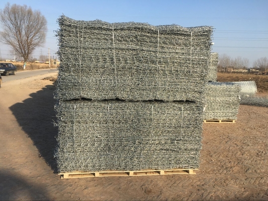 Hot Dipped Galvanized Gabion Mattress Width 1m - 2m For Erosion Control