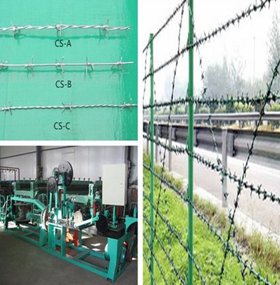 Automatic Barbed Wire Making Machine 1.6mm 2.8mm Double / Single Twist