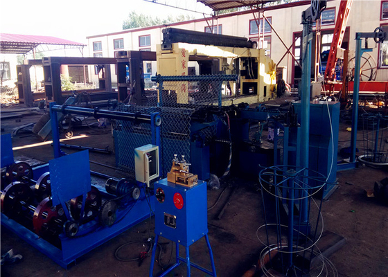 High Speed Metal Chain Link Fence Machine 1.8mm 4.0mm 9.0KW Two Feeding Wires