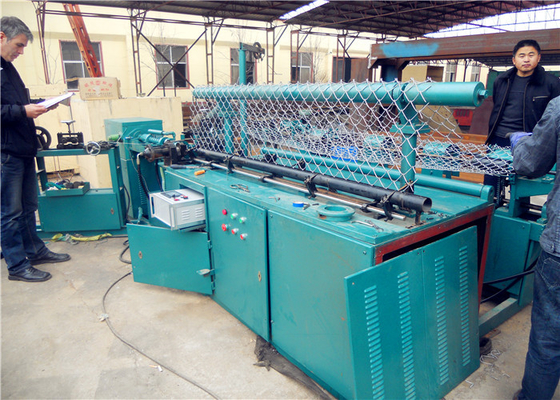 High Speed Metal Chain Link Fence Machine 1.8mm 4.0mm 9.0KW Two Feeding Wires