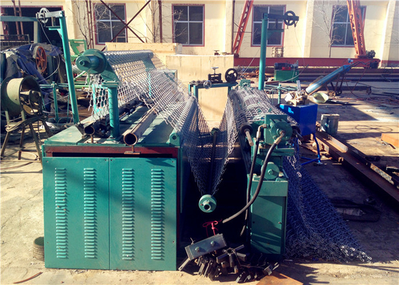 High Speed Metal Chain Link Fence Machine 1.8mm 4.0mm 9.0KW Two Feeding Wires